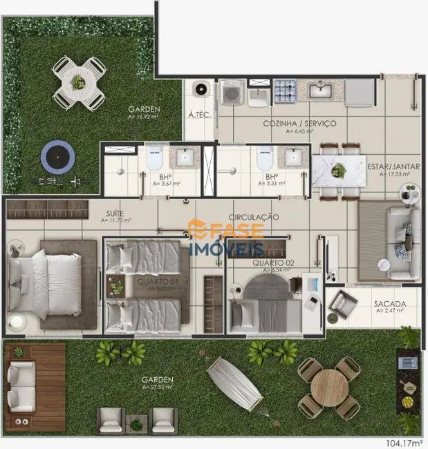 Apartamento com 2 quartos à venda, 50m2 em Guanabara, Ananindeua - PA - imagem 7 Foto 7 de Apartamento com 2 quartos à venda, 50m2 em Guanabara, Ananindeua - PA