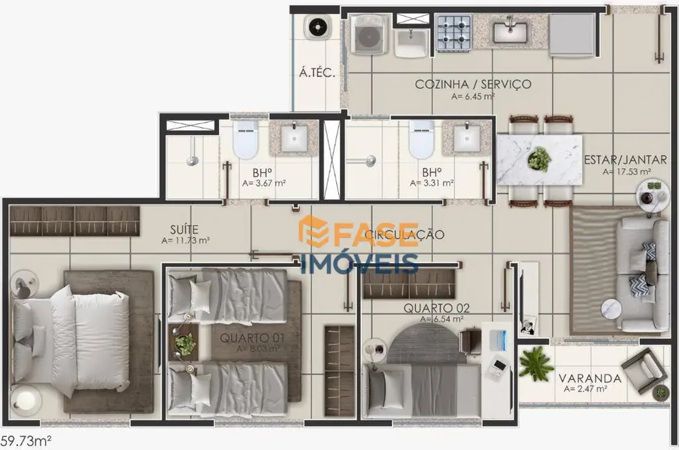 Apartamento com 2 quartos à venda, 50m2 em Guanabara, Ananindeua - PA - imagem 9 Foto 9 de Apartamento com 2 quartos à venda, 50m2 em Guanabara, Ananindeua - PA