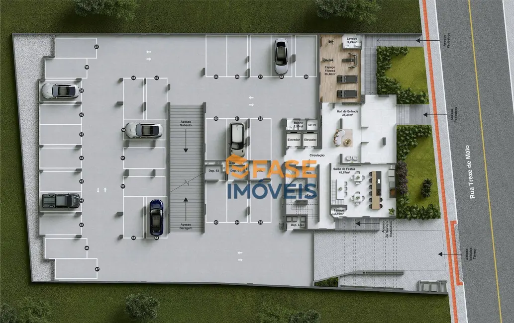 Foto 9 de Apartamento com 2 quartos à venda, 64m2 em Comerciário, Criciuma - SC