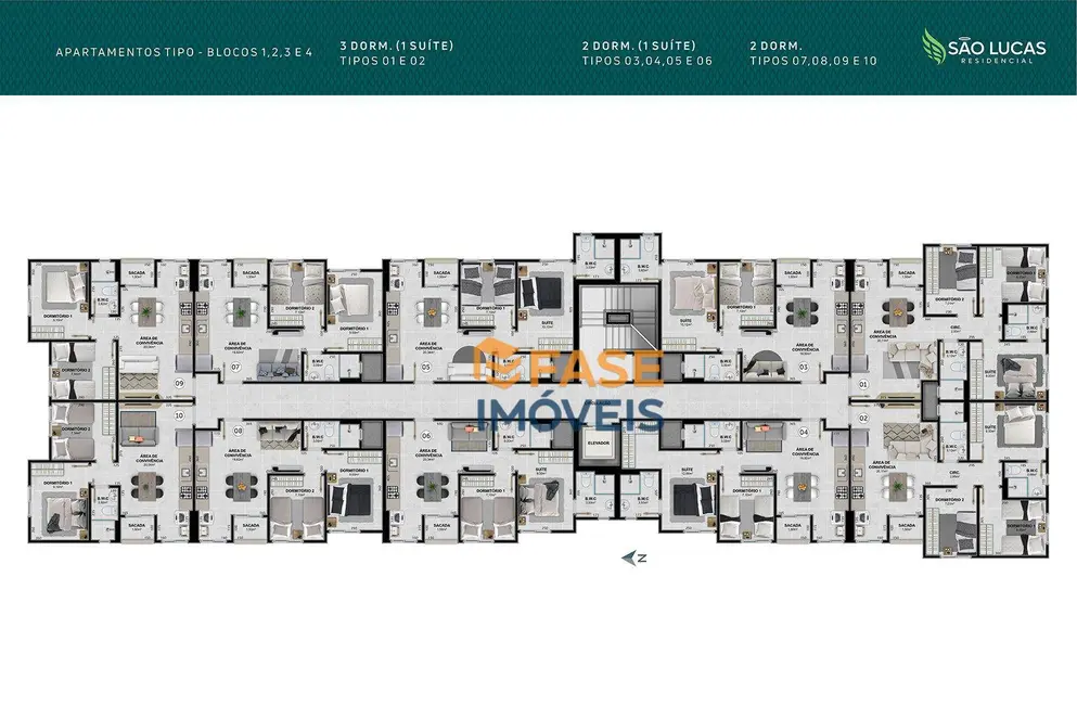 Foto 8 de Apartamento com 2 quartos à venda, 45m2 em Ceará, Criciuma - SC