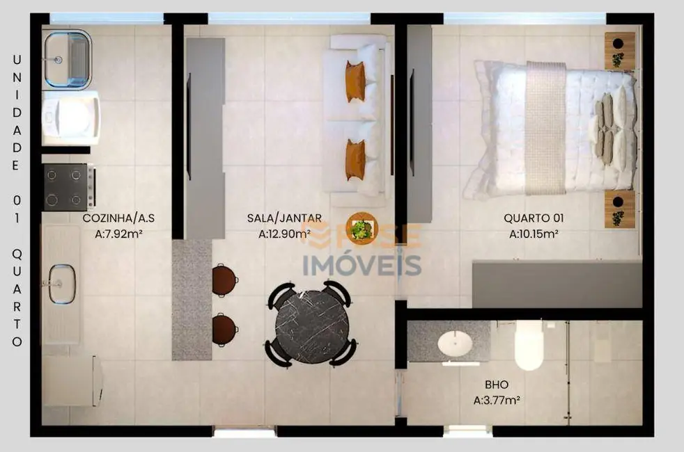 Foto 5 de Apartamento com 1 quarto à venda, 39m2 em Belem - PA