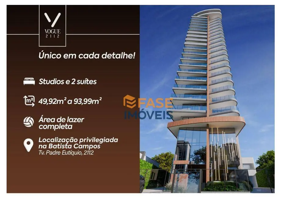 Foto 2 de Apartamento com 1 quarto à venda, 49m2 em Cremação, Belem - PA