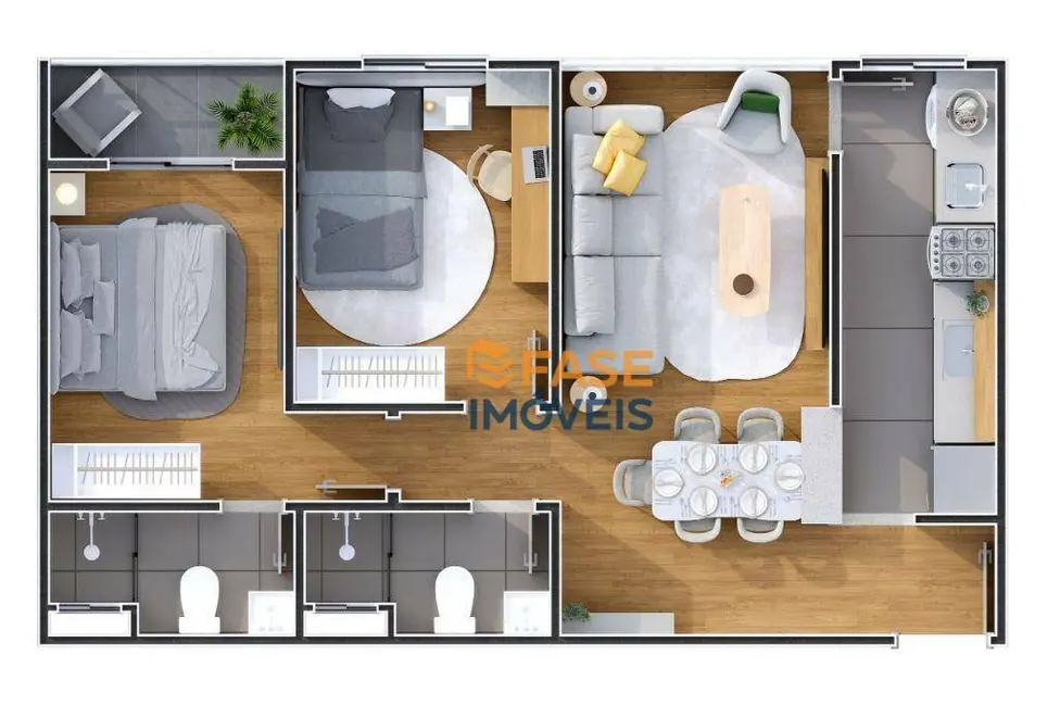Apartamento com 2 quartos à venda, 50m2 em Quarenta Horas (Coqueiro), Ananindeua - PA - imagem 8 Foto 8 de Apartamento com 2 quartos à venda, 50m2 em Quarenta Horas (Coqueiro), Ananindeua - PA
