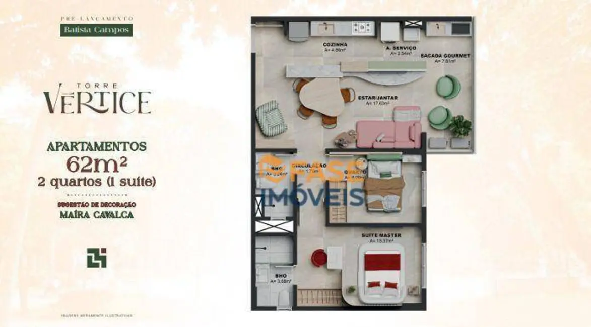 Foto 5 de Apartamento com 2 quartos à venda, 62m2 em Jurunas, Belem - PA