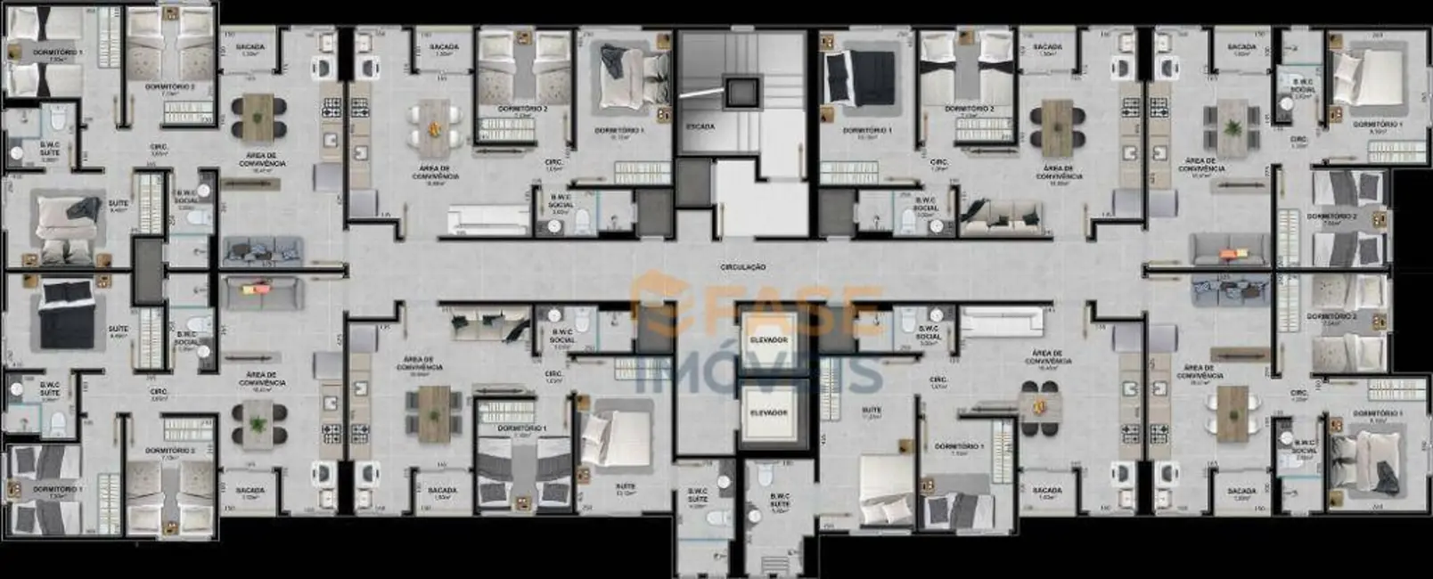 Foto 4 de Apartamento com 2 quartos à venda, 50m2 em Santo Antônio, Criciuma - SC