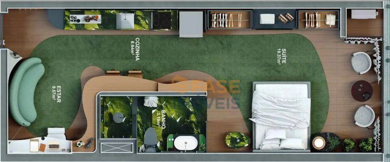 Foto 4 de Apartamento com 1 quarto à venda, 35m2 em Batista Campos, Belem - PA