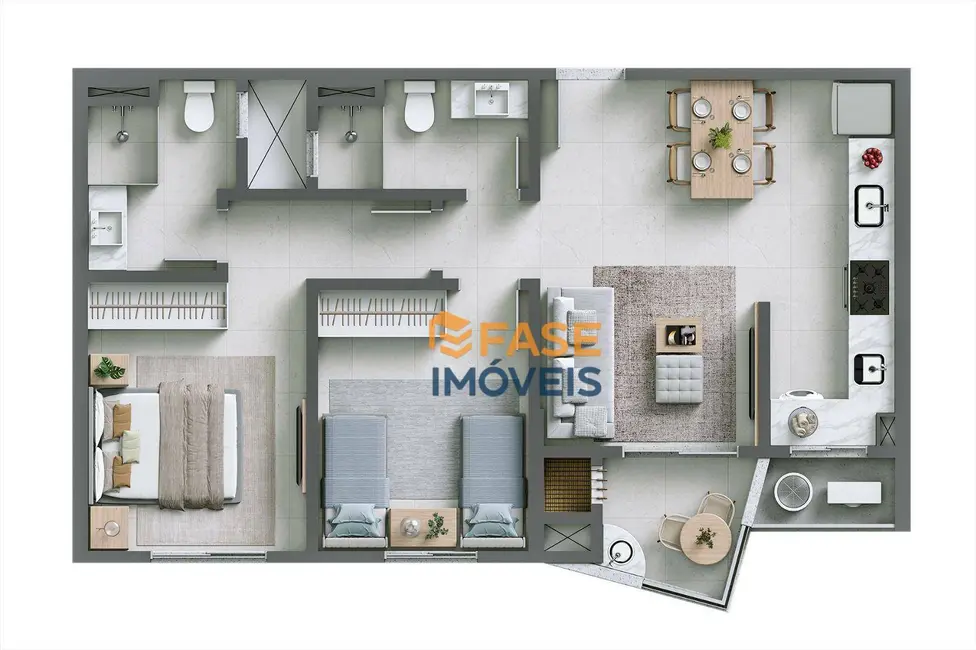 Foto 3 de Apartamento com 2 quartos à venda, 66m2 em Laguna - SC