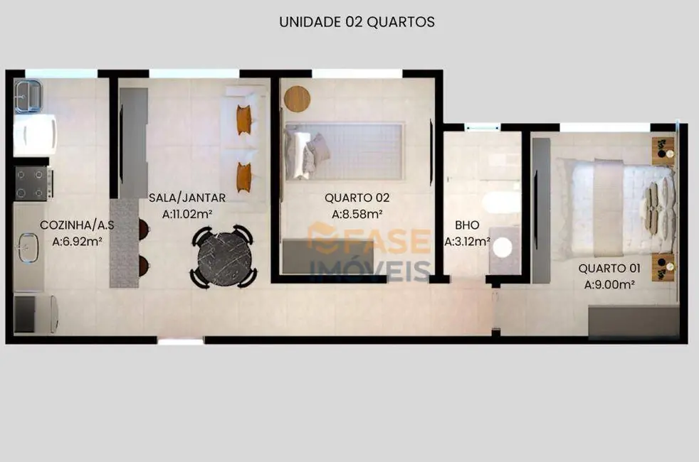 Foto 6 de Apartamento com 2 quartos à venda, 48m2 em Belem - PA