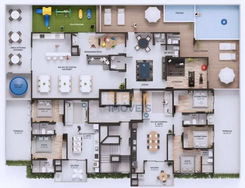 Foto 7 de Apartamento com 3 quartos à venda, 118m2 em Centro, Navegantes - SC