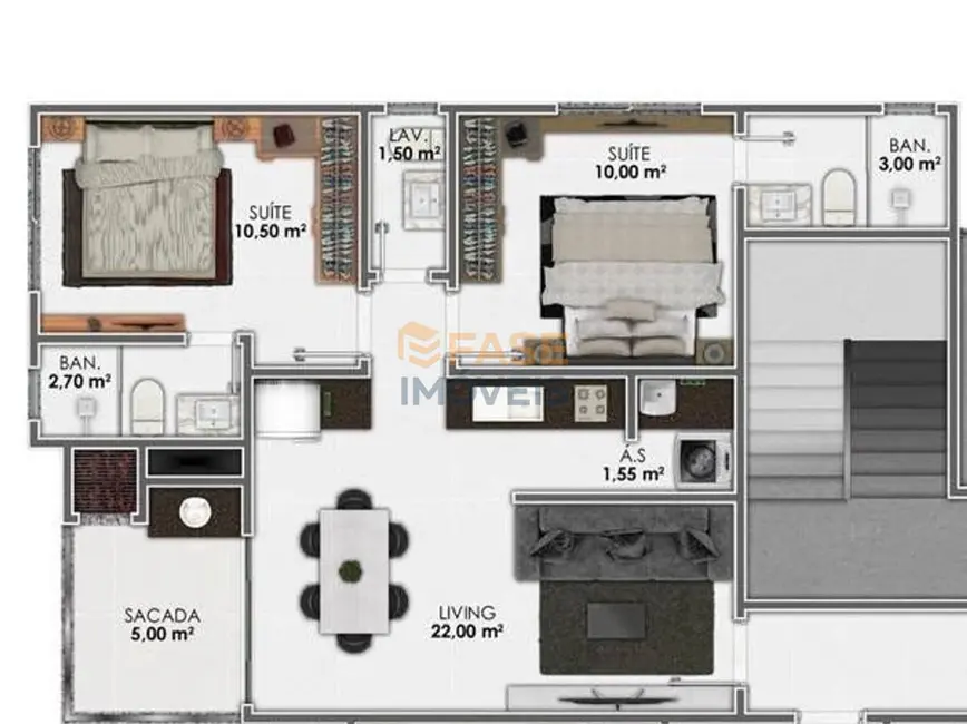Foto 2 de Apartamento com 2 quartos à venda, 64m2 em Itapema - SC