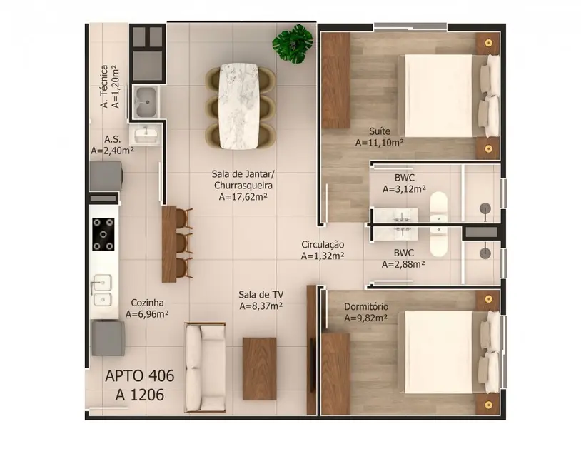 Foto 4 de Apartamento com 2 quartos à venda, 81m2 em São Francisco de Assis, Camboriu - SC