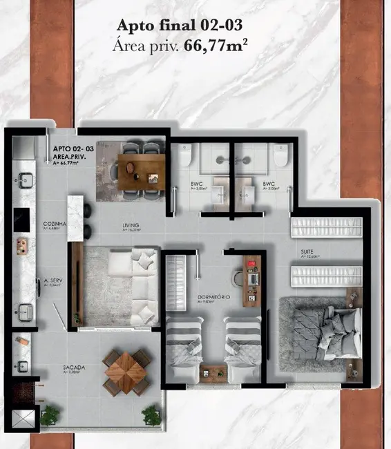 Foto 3 de Apartamento com 1 quarto à venda, 51m2 em São Francisco de Assis, Camboriu - SC