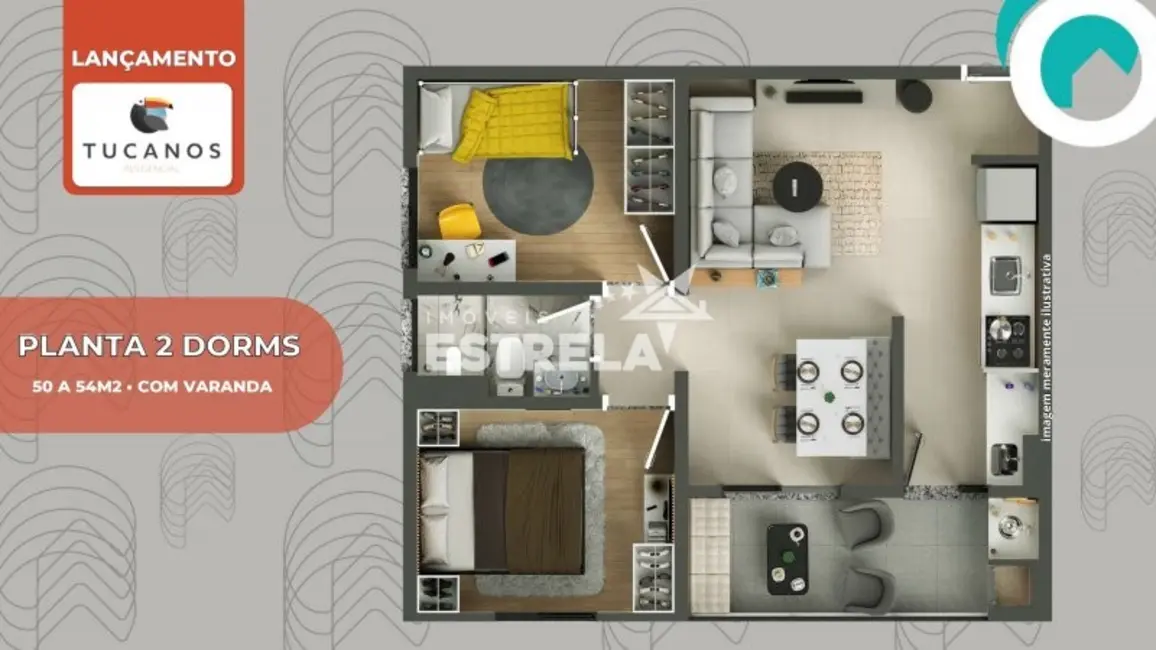 Foto 6 de Apartamento com 2 quartos à venda, 50m2 em Lageado, Cotia - SP