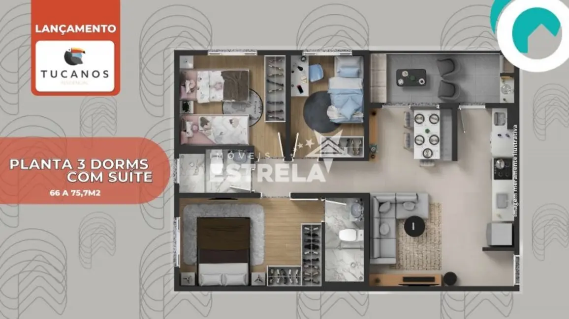 Foto 4 de Apartamento com 2 quartos à venda, 50m2 em Lageado, Cotia - SP