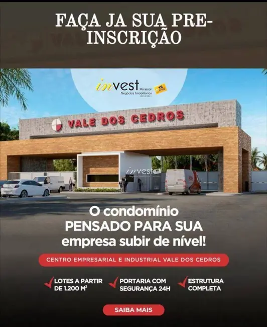 Foto 1 de Terreno / Lote à venda, 1200m2 em Jardim do Cedro, Sao Jose Do Rio Preto - SP