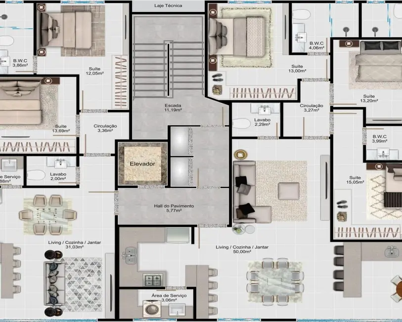 Foto 4 de Apartamento com 5 quartos à venda, 126m2 em Porto Belo - SC