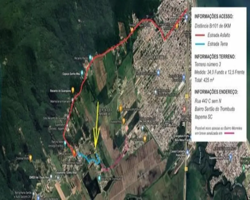 Foto 4 de Terreno / Lote à venda, 425m2 em Itapema - SC