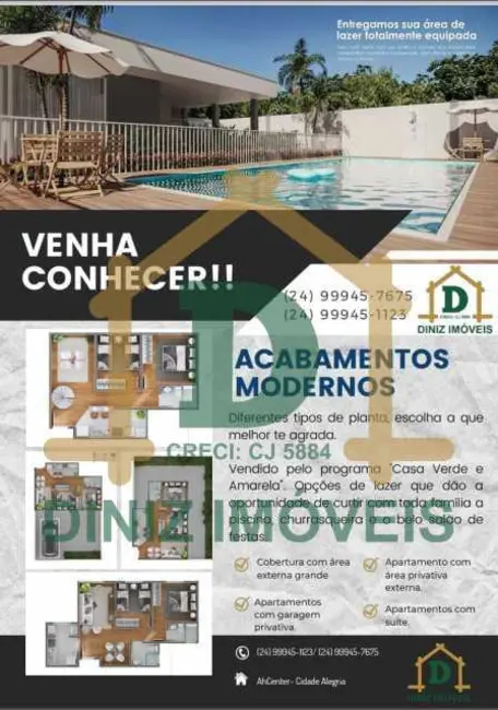 Foto 2 de Apartamento com 2 quartos à venda, 41m2 em Resende - RJ