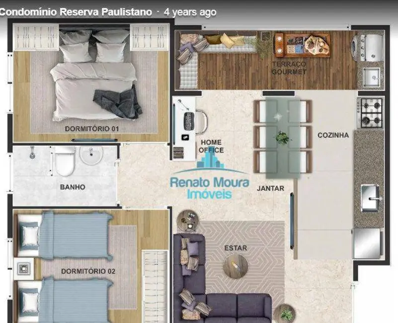 Foto 6 de Apartamento com 2 quartos à venda, 48m2 em Jardim São Carlos, Sorocaba - SP