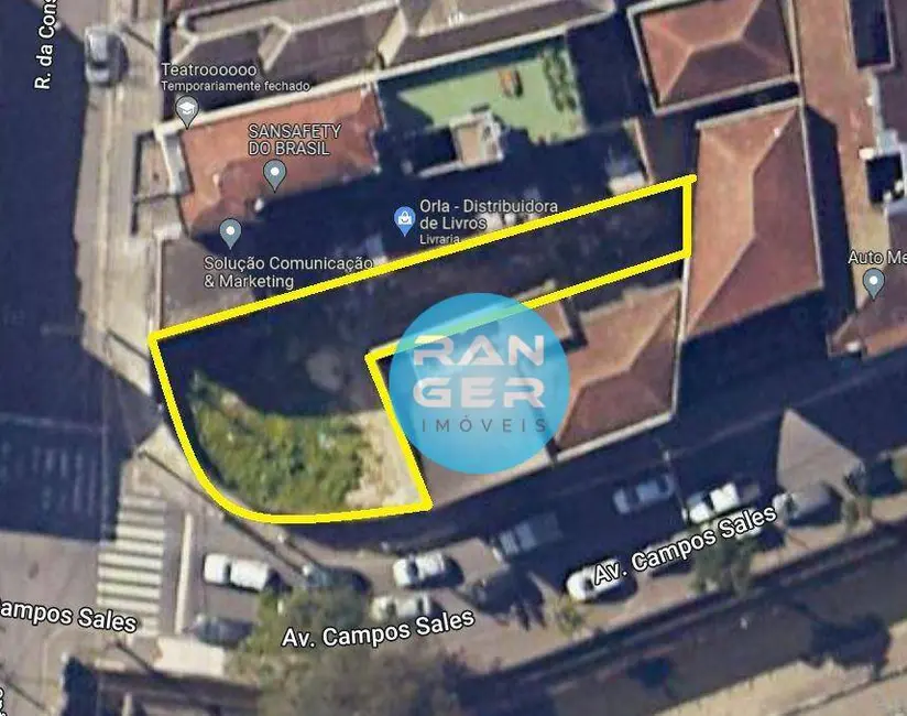 Foto 1 de Terreno / Lote à venda, 440m2 em Santos - SP