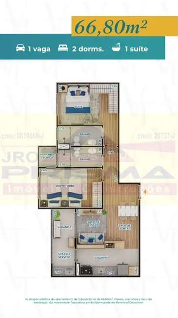 Foto 6 de Apartamento com 2 quartos à venda, 67m2 em Itupeva - SP