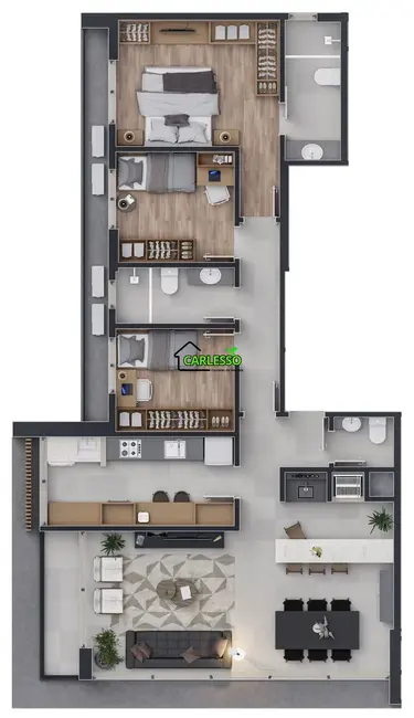 Foto 9 de Apartamento com 3 quartos à venda, 112m2 em Santa Maria, Passo Fundo - RS
