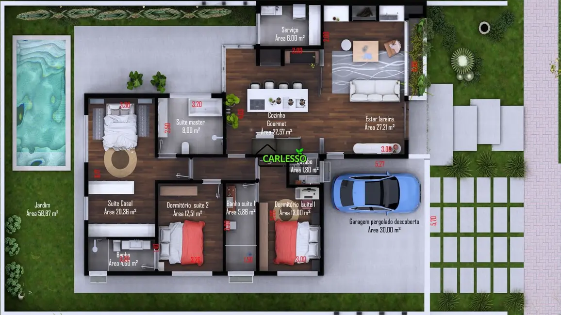 Casa com 3 quartos à venda, 180m2 em Tomazetti, Santa Maria - RS - imagem 7 Foto 7 de Casa com 3 quartos à venda, 180m2 em Tomazetti, Santa Maria - RS