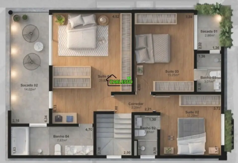 Foto 9 de Casa com 4 quartos à venda, 287m2 em Tomazetti, Santa Maria - RS