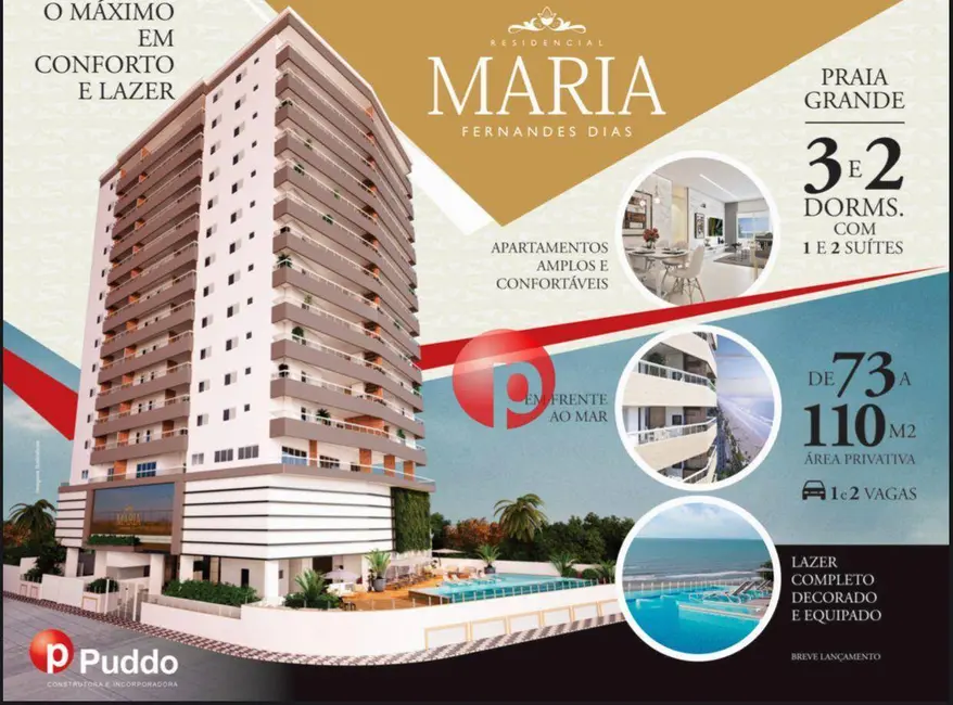 Foto 2 de Apartamento com 3 quartos à venda, 110m2 em Praia Grande - SP