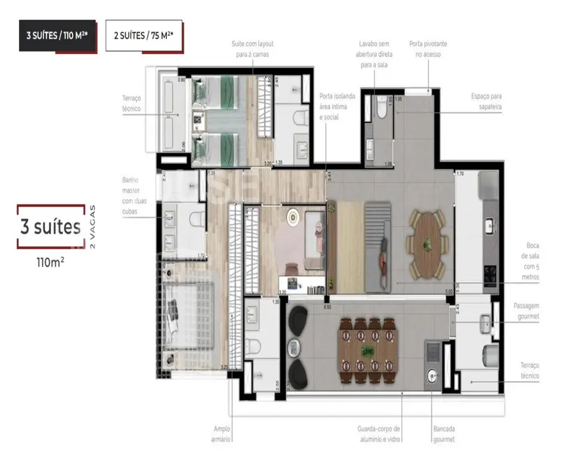 Foto 4 de Apartamento com 3 quartos à venda, 110m2 em Vila Mariana, São Paulo - SP