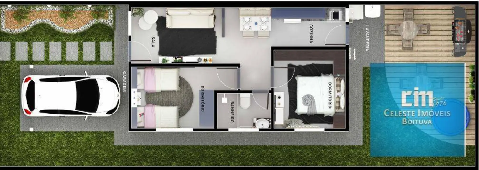 Foto 3 de Casa de Condomínio com 2 quartos à venda, 80m2 em Centro, Boituva - SP