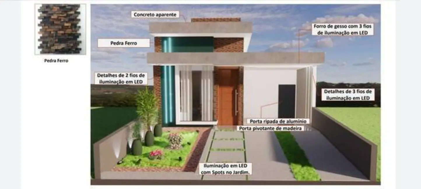 Foto 2 de Casa com 3 quartos à venda em Vila Barcelona, Sorocaba - SP