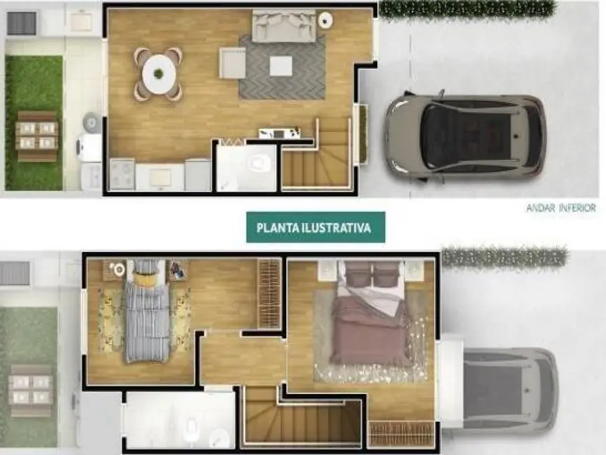 Foto 2 de Casa de Condomínio com 2 quartos à venda e para alugar, 53m2 em Vila Mineirão, Sorocaba - SP