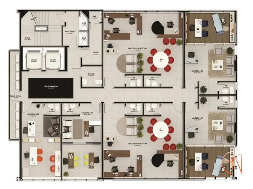 Foto 8 de Sala Comercial à venda, 27m2 em Campinas, Sao Jose - SC