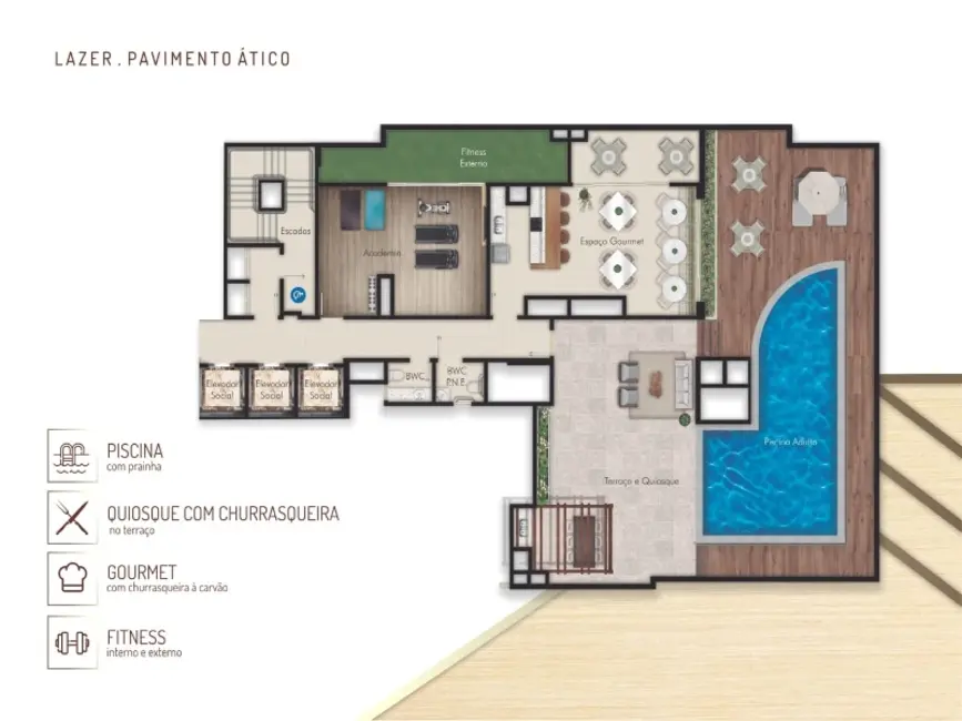 Foto 9 de Apartamento com 3 quartos à venda, 116m2 em Kobrasol, Sao Jose - SC