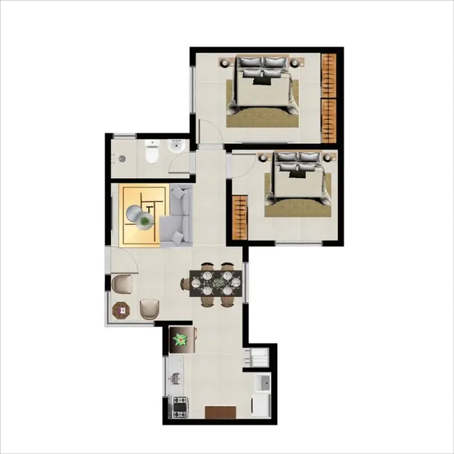 Foto 2 de Apartamento com 2 quartos à venda, 67m2 em Vila Cachoeirinha, Cachoeirinha - RS