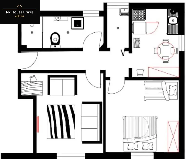 Apartamento com 1 quarto à venda, 50m2 em Santana, São Paulo - SP - imagem 5 Foto 5 de Apartamento com 1 quarto à venda, 50m2 em Santana, São Paulo - SP