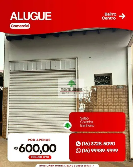 Foto 1 de Sala Comercial para alugar, 40m2 em Centro, Sao Joaquim Da Barra - SP