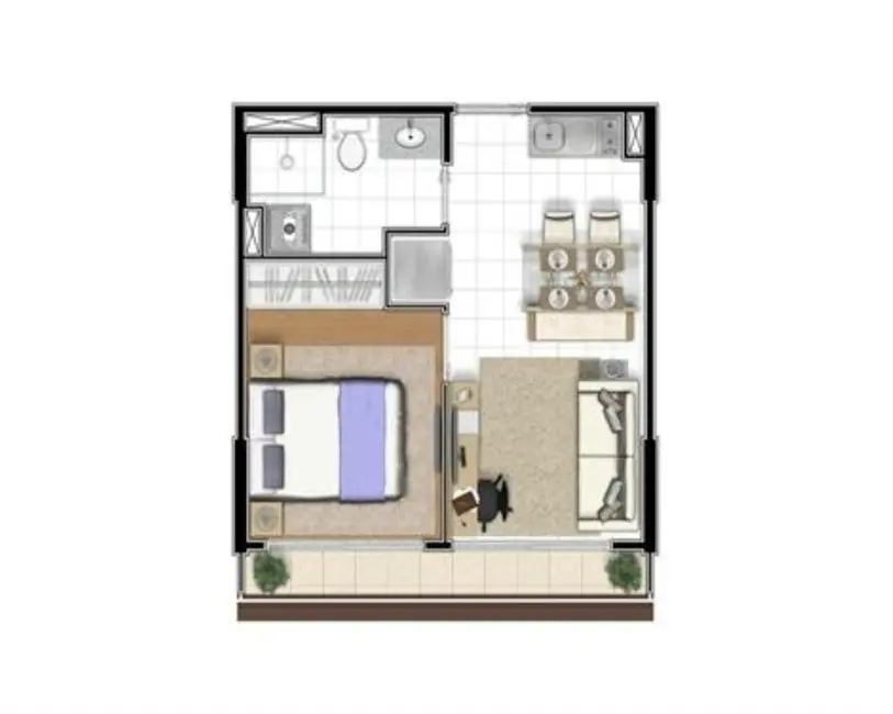 Loft / Flat com 1 quarto à venda, 32m2 em Brás, São Paulo - SP - imagem 2 Foto 2 de Loft / Flat com 1 quarto à venda, 32m2 em Brás, São Paulo - SP