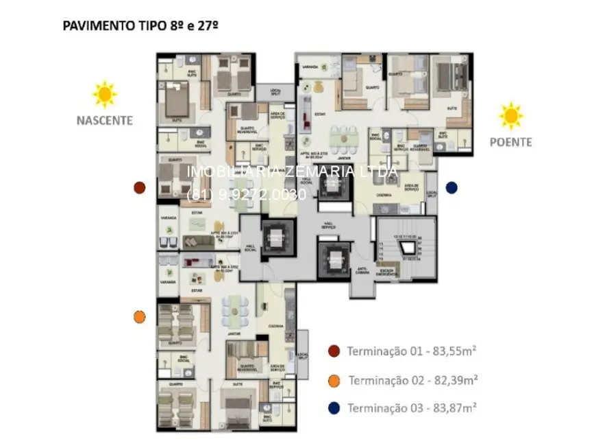 Apartamento com 3 quartos à venda, 84m2 em Rosarinho, Recife - PE - imagem 5 Foto 5 de Apartamento com 3 quartos à venda, 84m2 em Rosarinho, Recife - PE