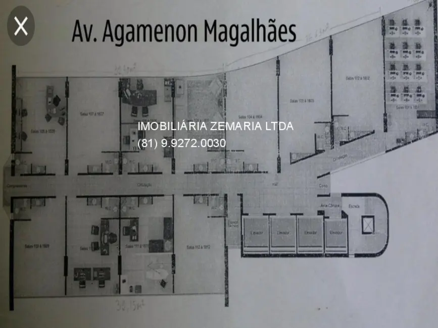 Foto 2 de Sala Comercial à venda e para alugar, 37m2 em Espinheiro, Recife - PE