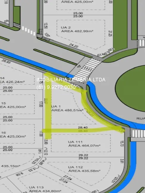 Foto 1 de Terreno / Lote à venda, 487m2 em Paiva, Cabo De Santo Agostinho - PE