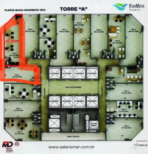 Foto 1 de Sala Comercial à venda e para alugar, 73m2 em Pina, Recife - PE