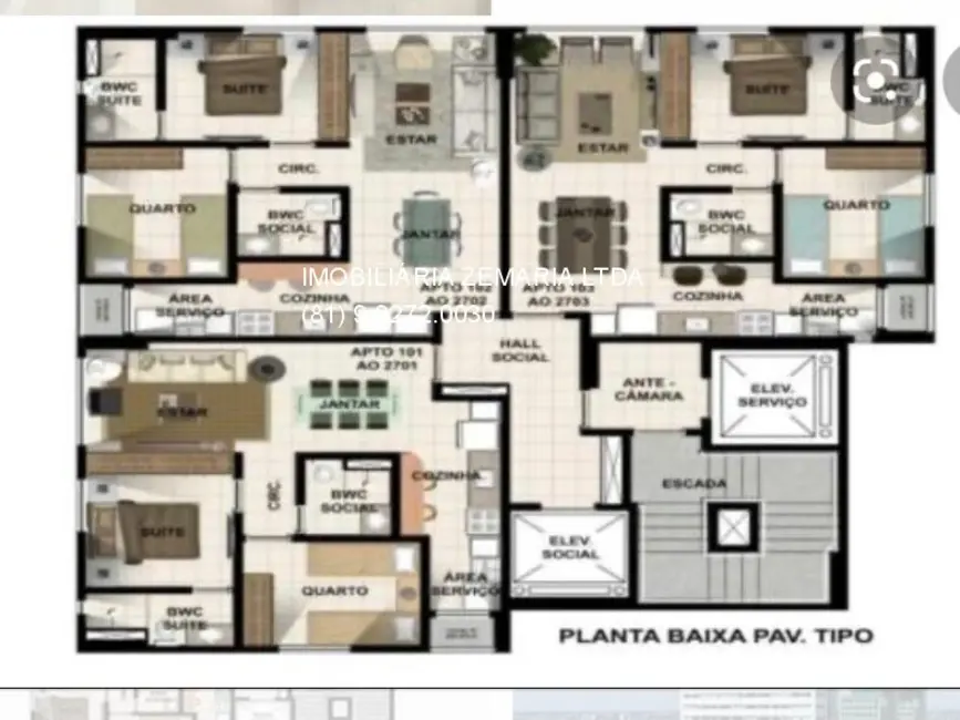 Foto 3 de Apartamento com 1 quarto à venda, 32m2 em Parnamirim, Recife - PE