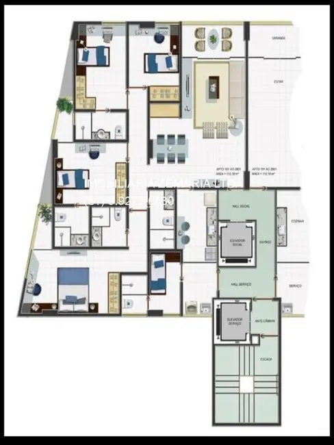 Foto 6 de Apartamento com 4 quartos à venda, 112m2 em Madalena, Recife - PE
