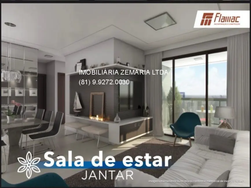 Foto 4 de Apartamento com 3 quartos à venda e para alugar, 84m2 em Casa Forte, Recife - PE