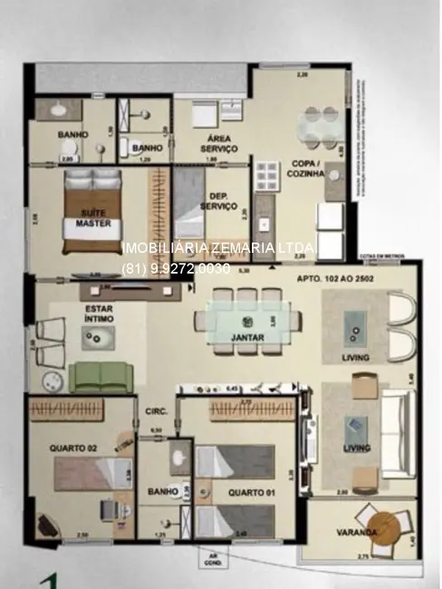 Foto 3 de Apartamento com 3 quartos à venda, 101m2 em Jaqueira, Recife - PE