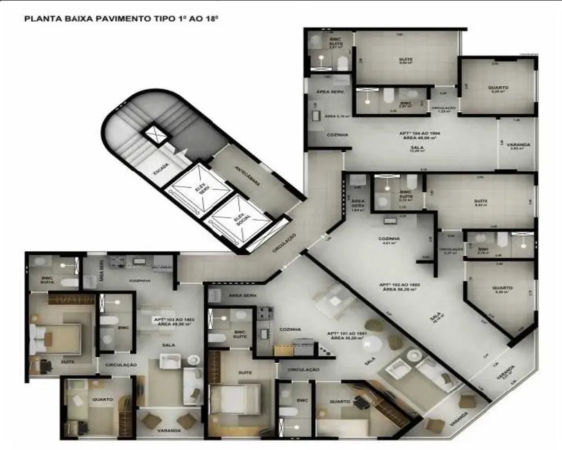 Foto 5 de Apartamento com 2 quartos à venda, 56m2 em Pina, Recife - PE
