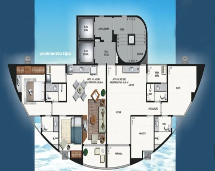 Foto 7 de Apartamento com 2 quartos à venda, 55m2 em Boa Viagem, Recife - PE