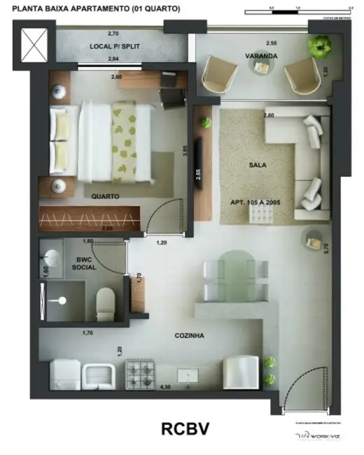 Foto 8 de Apartamento com 1 quarto à venda, 39m2 em Boa Vista, Recife - PE
